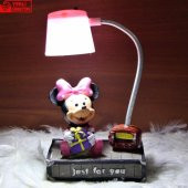 Minnie Mouse Masa Gece Lambası Işıklı Biblo Pembe - 2