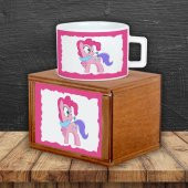 Pembe Unicorn Ahşap Doğal Kutulu Kupa - 1