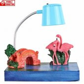 Flamingoların Aşkı Işıklı Biblo Mavi Masa Gece Lambası Flamingo 5 - 1