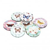 Kelebek Yuvarlak Cep Aynası - 1