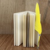 Baykuş Sert Kapak Lastikli Defter Tüylü Kalem Seti - 2