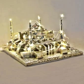 Ayasofya Camii Işıklı Hediyelik Biblo Gece Lambası Ayasofya-İ Kebir Camii Şerifi Gümüş - 1