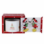 Mickey Mouse Minnie Mouse Yılbaşı Puantiyeli Doğal Ahşap Kutulu Kupa Yılbaşı Hediyesi - 3