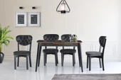 Milano H.Gloss Mdf Irony Masa +4 Adet Gala Sandalye Takım - 1