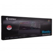 Everest KB-GX7 Bluesky Full Rainbow 9 Renk Mavi Switch Deri Bilek Destekli Mekan - 6