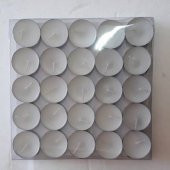 50li Beyaz Yuvarlak Tealight Mum - 1