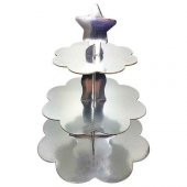 Gümüş Renk Cupcake Standı - 1