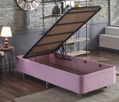 Niron  Pinky Baza - 120x200 cm Tek Kişilik Sandıklı Pembe Kumaş Baza Silinebilir Soho Kumaş Niron - 1