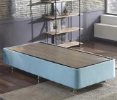 Niron Cozy Baza - 120x200 cm Tek Kişilik Sandıklı Bebek Mavisi Kumaş Baza Silinebilir Soho Kumaş Niron - 2