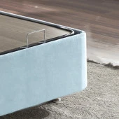 Niron Cozy Baza - 120x200 cm Tek Kişilik Sandıklı Bebek Mavisi Kumaş Baza Silinebilir Soho Kumaş Niron - 4