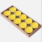 TEALİGHT KOKULU MUM 10LU CİTRONELLA/LİMON SARI - 1