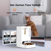 Petkit Yumshare Kameralı Çift Hazneli Akıllı Mama Kabı Beyaz (Resmi Distribütör Garantili) - 5