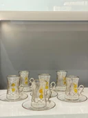 Pax 18 Parça Exclusive Lüks Kulplu Çay Seti Platin - 3