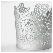 IKES SAMVERKA Dekoratif Tealight Mumluk Beyaz 8 cm Çelik - 3