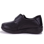 Dagoster DZA07-122042633 Siyah Ortopedik Günlük Deri Kadın Ayakkabı - 3