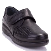 Dagoster DZA07-122042633 Siyah Ortopedik Günlük Deri Kadın Ayakkabı - 1