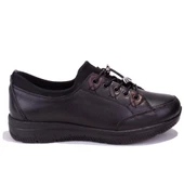 Dagoster DZA07-122042642 Siyah Ortopedik Günlük Deri Kadın Ayakkabı - 2