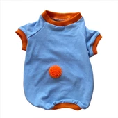 Ponçik Oval Yaka Tişört Köpek Kıyafeti Köpek Elbisesi - 3