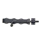 Antika Tarz Dekoratif Pirinç Dövme Kapı Sürgüsü - 20cm, Oksit - 1