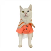 Salmon Flash Polo Yaka Tişört Kedi Kıyafeti  Kedi Elbisesi - 2