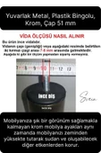 8 Adet 1. Sınıf A Kalite Krom M8 İnce Vida Baza Koltuk Kanepe Destek Ayağı Mobilya Tv Ünitesi Sehpa - 3