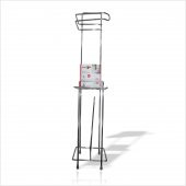 Küf Pas İz Yapmaz Paslanmaz Kromajlı Ayaklı Çelik Rulo Kağıt Havluluk Peçetelik Dispanser Kağıtlık - 3