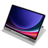 Zore Galaxy ile uyumlu Tab S9 Kılıf Termik Kalem Bölmeli Dönebilen Standlı Kılıf - 12