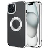 Zore Apple ile uyumlu iPhone 15 Kılıf Tek Kamera Çerçeveli Logo Gösteren Omega Kapak - 1