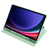 Zore Galaxy ile uyumlu Tab S9 Kılıf Termik Kalem Bölmeli Dönebilen Standlı Kılıf - 11