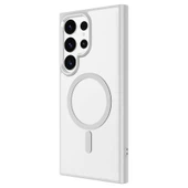 Zore Galaxy ile uyumlu S24 Ultra Kılıf M-safe Şarj Özellikli Krom M-safe Silikon Kapak - 10
