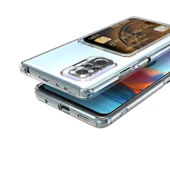 Zore Xiaomi ile uyumlu Redmi Note 10 Pro Kılıf Kartlıklı Şeffaf Setra Clear Silikon Kapak - 4