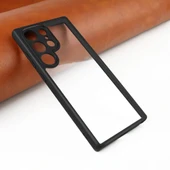 Zore Galaxy ile uyumlu S24 Ultra Kılıf Kamera Korumalı Şeffaf Arka Yüzey New Roll Kapak - 8