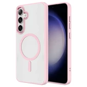 Zore Galaxy ile uyumlu S24 Kılıf M-safe Şarj Özellikli Krom M-safe Silikon Kapak thumbnail 6