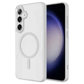 Zore Galaxy ile uyumlu S24 Kılıf M-safe Şarj Özellikli Krom M-safe Silikon Kapak thumbnail 3