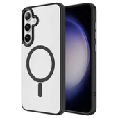 Zore Galaxy ile uyumlu S24 Kılıf M-safe Şarj Özellikli Krom M-safe Silikon Kapak thumbnail 1