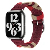 Zore Apple ile uyumlu Watch 42mm KRD-97 Sarmal Örgü Tasarımlı Kordon thumbnail 8
