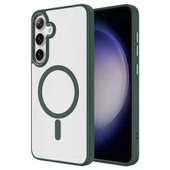 Zore Galaxy ile uyumlu S24 Kılıf M-safe Şarj Özellikli Krom M-safe Silikon Kapak thumbnail 8