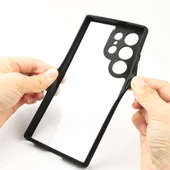 Zore Galaxy ile uyumlu S24 Ultra Kılıf Kamera Korumalı Şeffaf Arka Yüzey New Roll Kapak - 10