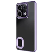 Zore Xiaomi ile uyumlu Redmi Note 13 Pro 5G Kılıf Kamera Korumalı Logo Gösteren Omega Kapak - 5