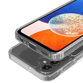 Zore Galaxy ile uyumlu S24 Plus Kılıf M-safe Şarj Özellikli Şeffaf Sert PC Embos Kapak thumbnail 3