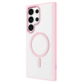 Zore Galaxy ile uyumlu S24 Ultra Kılıf M-safe Şarj Özellikli Krom M-safe Silikon Kapak - 11