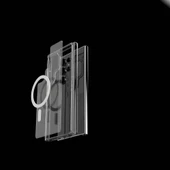 Zore Galaxy ile uyumlu S24 Ultra Kılıf M-safe Şarj Özellikli Şeffaf Sert PC Embos Kapak thumbnail 9