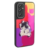 Zore Galaxy ile uyumlu S24 Kılıf Parlayan Kabartmalı İkonik Figürlü Amas Silikon Kapak - 4