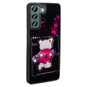 Zore Galaxy ile uyumlu S21 FE Kılıf Parlayan Kabartmalı İkonik Figürlü Amas Silikon Kapak - 4