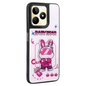 Zore Realme ile uyumlu C53 Kılıf Parlayan Kabartmalı İkonik Figürlü Amas Silikon Kapak - 2