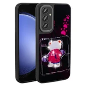 Zore Galaxy ile uyumlu S23 FE Kılıf Parlayan Kabartmalı İkonik Figürlü Amas Silikon Kapak - 1