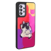 Zore Galaxy ile uyumlu A32 4G Kılıf Parlayan Kabartmalı İkonik Figürlü Amas Silikon Kapak - 7