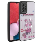 Zore Galaxy ile uyumlu A13 4G Kılıf Parlayan Kabartmalı İkonik Figürlü Amas Silikon Kapak thumbnail 1