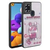 Zore Galaxy ile uyumlu A21S Kılıf Parlayan Kabartmalı İkonik Figürlü Amas Silikon Kapak - 8