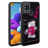 Zore Galaxy ile uyumlu A21S Kılıf Parlayan Kabartmalı İkonik Figürlü Amas Silikon Kapak - 11